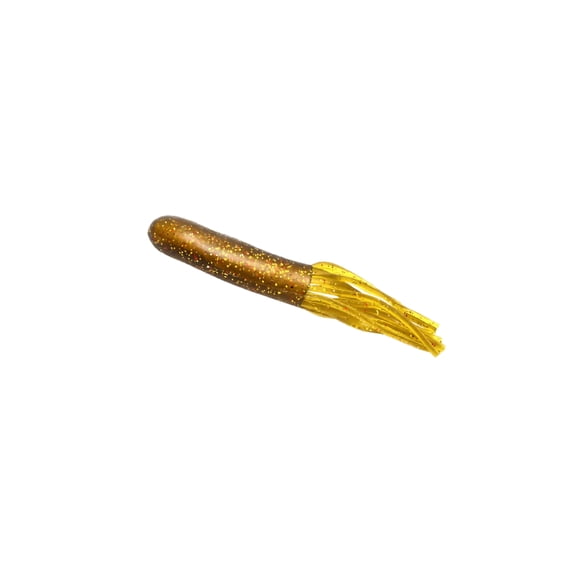 Bass Fishing Lure Featuring 3.7 Inch Soft Body with Golden Shiny Details and Translucent Soft Tentacles, Scented Artificial Bait for Saltwater and Freshwater Anglers Bass, Redfish