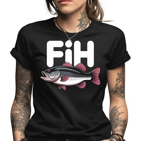 Bass Fishing Shirt, Funny Angler Apparel, Fisherman Gift for Him, Lake Life Largemouth Bass Tee, Unique Gone Fishing Graphic
