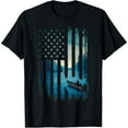 thumbnail image 1 of Bass Fishing Shirts For Men Short Sleeve USA Flag Fisherman T-Shirt, 1 of 7