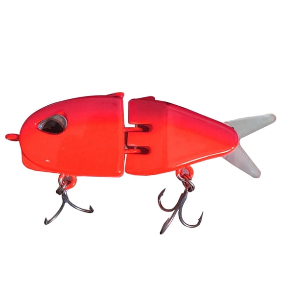 Bass Fishing Swimbait Multi-Jointed Slow Sinking Swimming Lure With Double Hooks, Multi-Jointed Body And Soft Rubber Fins For Realistic Fish Movement, High Carbon Steel Hooks And