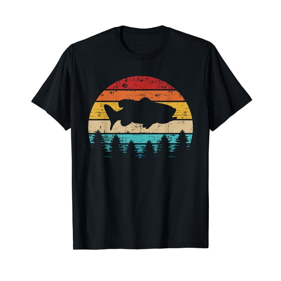 Bass Fishing fish vintage retro T-Shirt