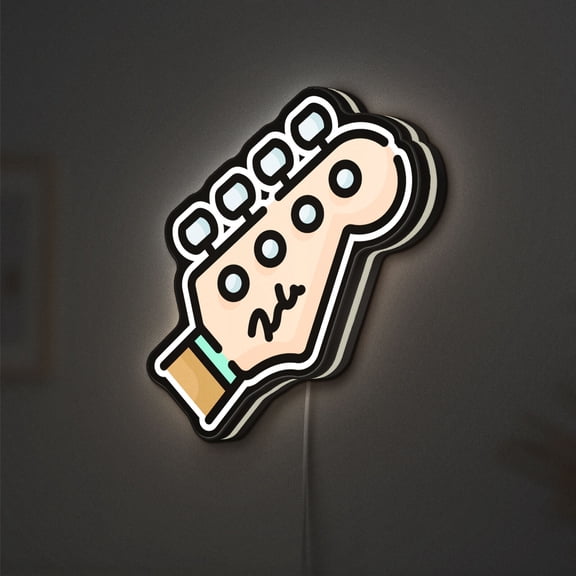 Bass Guitar 3D Novelty Light Box for Music Lovers, Personalized Text Option, Rock n Roll Themed Light Decor for Musicians, Studio Rooms and Gifts (Width 16 inch, 40cm)