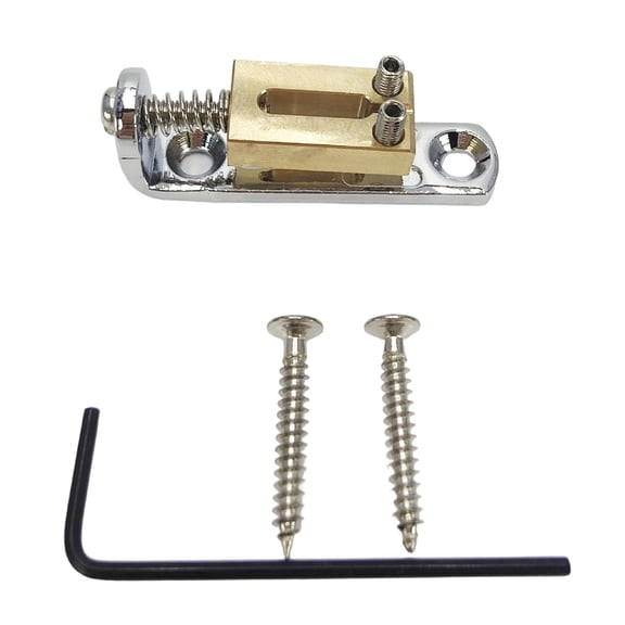 Bass Guitar Bridge Set 6 String Guitars Single Individual Bridge Saddles Tailpiece with Screws Guitar Replacement Part