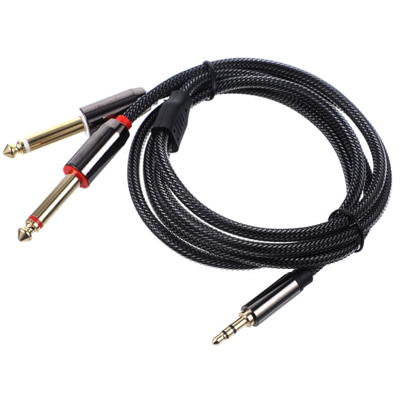 Yardwe Stereo Jack to Dual Mono Jacks Audio Cable Splitter with Zinc Alloy Housing