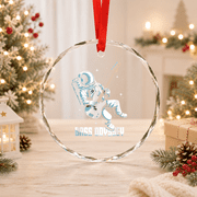 Bass Guitar Player Astronaut Bass Odyssey Jam In Space Music Lover Jam Session Glass Ornament