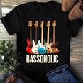 thumbnail image 1 of Bass Guitar Player Shirt Funny Bassist Graphic T-Shirt, Musician Gift for Guitar Lovers, Vintage Music Tee, 1 of 3
