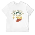 thumbnail image 1 of Bass Guitar Player Vintage Bass Clef Gift for Bassist T-Shirt White 2X-Large, 1 of 5