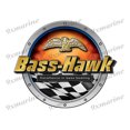 thumbnail image 1 of Bass Hawk Racing Boat Round Sticker - Name Plate, 1 of 2