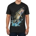 thumbnail image 1 of Bass Leaping in Action Mens Soft T Shirt Vintage Black 2XL, 1 of 1