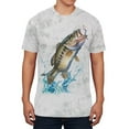 thumbnail image 1 of Bass Leaping in Action Mens Soft T Shirt, 1 of 1