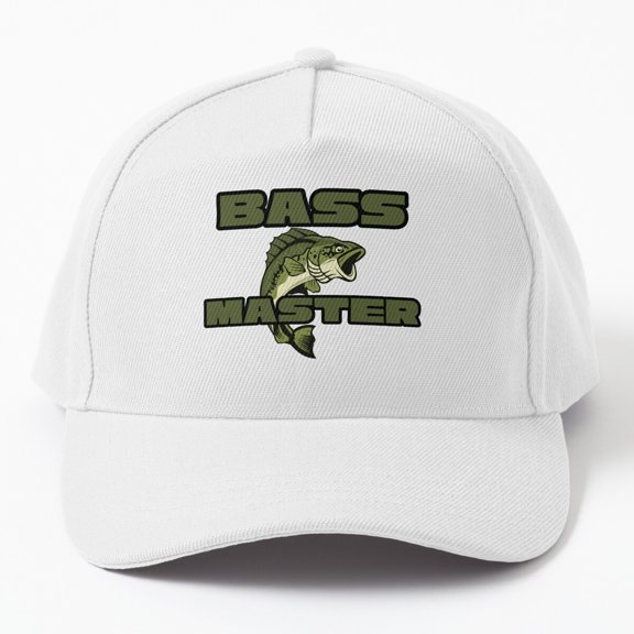 Bass Master Fishing Baseball Hat, Angler Sport Design, Classic Outdoor Cap, Outdoor Adventure Style