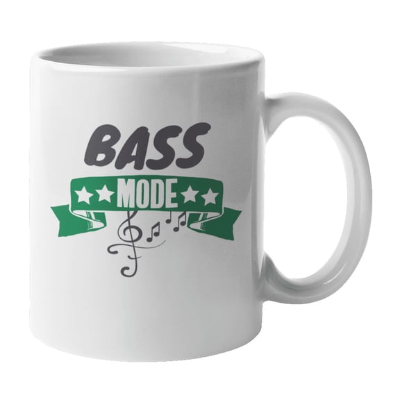 Bass Mode, Treble Clef Music Note & Musical Choir Coffee & Tea Mug (11oz)