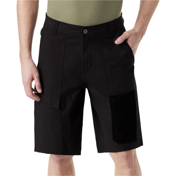 BASS OUTDOOR Mens Explorer Casual Cargo Shorts, Black, 40