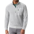 thumbnail image 1 of BASS OUTDOOR Mens Quarter Zip Patch Pullover Sweater, Grey, Small, 1 of 1