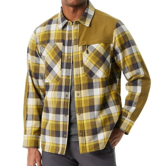 Bass Outdoor Mens Shacket Coat Large Green Plaid