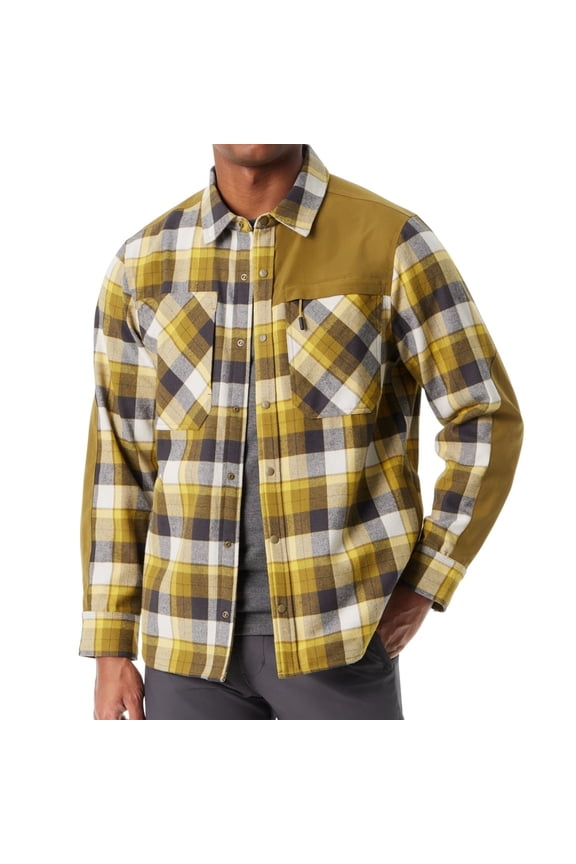 Mens Shacket Coat Large Green Plaid