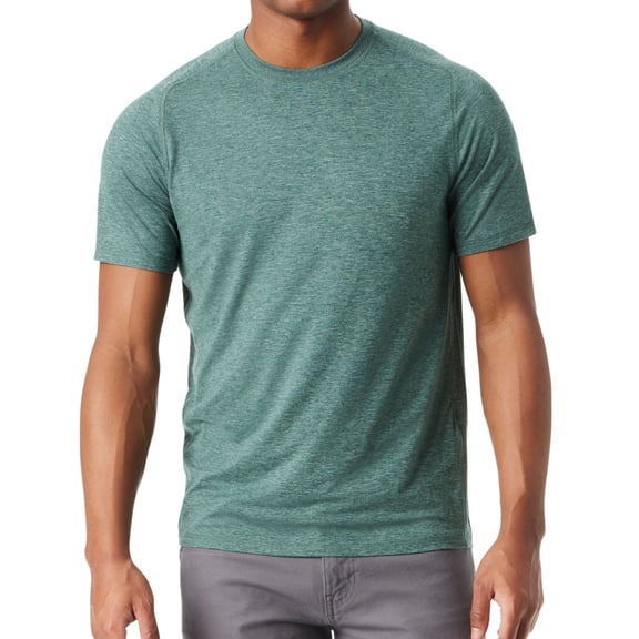 Bass Outdoor Men Regular fit Short Sleeve T-Shirt Shirt XL Green Solid Quick Dry