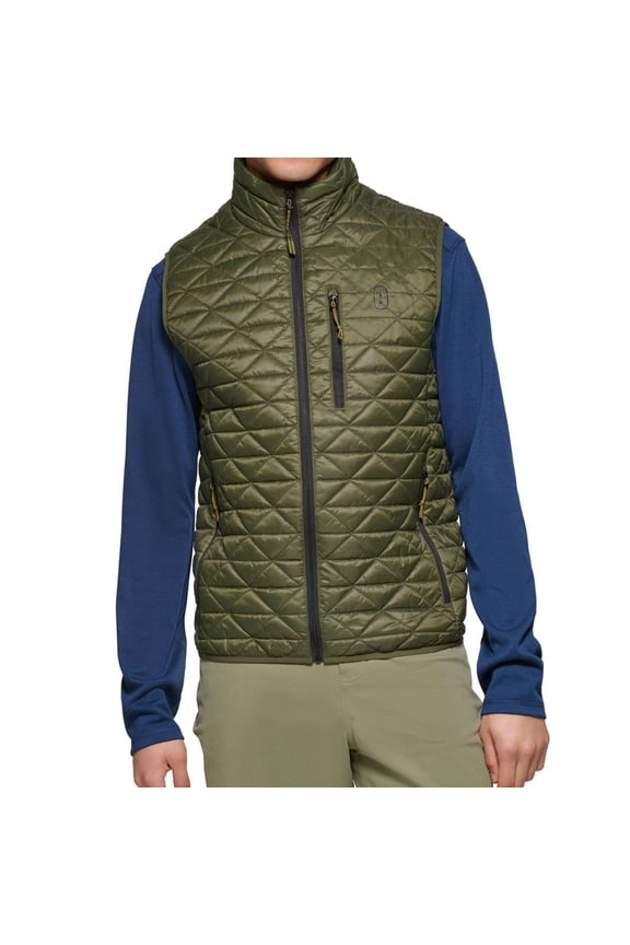 Men's Delta Diamond Quilted Puffer Vest Military Olive Green 2XL