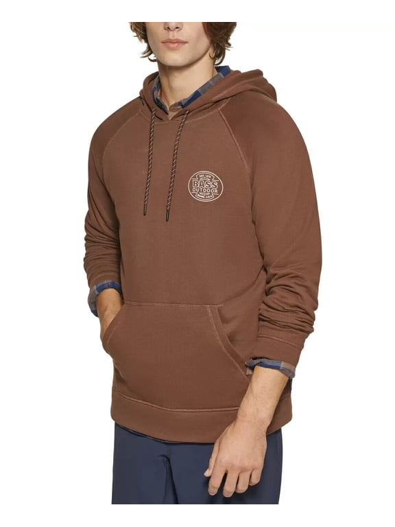 Men's Logo Graphic Hoodie Brown Size M MSRP $45