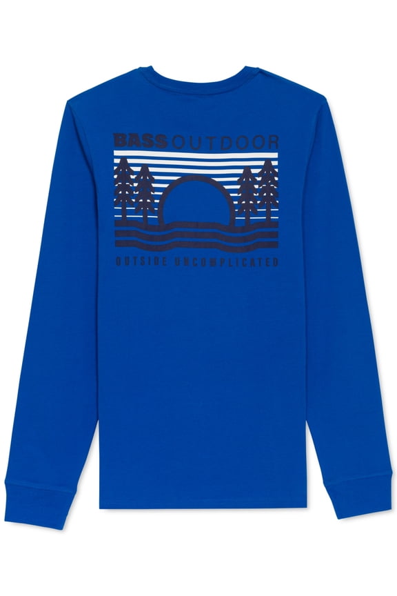 Men's Long Sleeve Tunnel Graphic T-Shirt Blue Size Medium