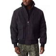 thumbnail image 1 of Bass Outdoor Men's Mixed Media Full Zip Bomber Jacket Coat Caviar Black XL, 1 of 2