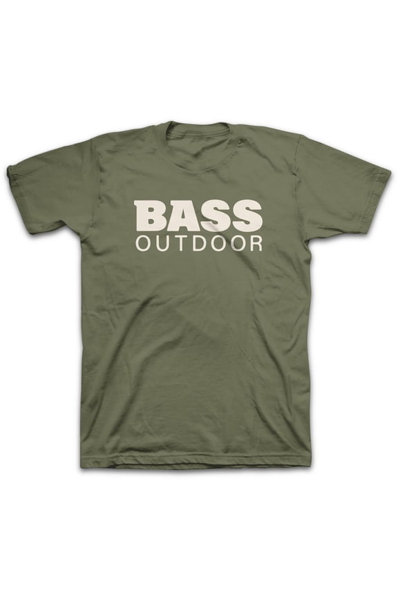 Men's Stacked T-shirt in Loden Green-Large