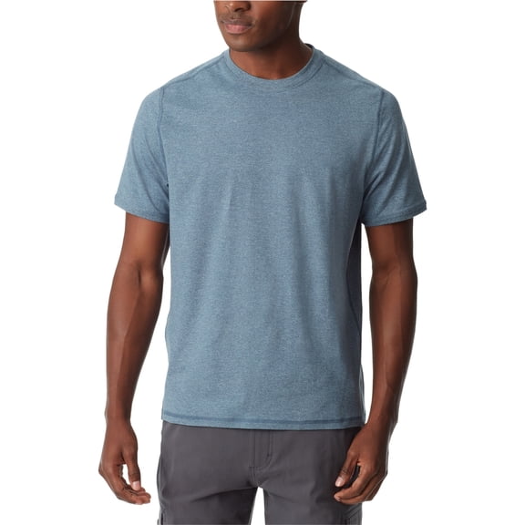 BASS OUTDOOR Mens Core Performance Basic T-Shirt, Blue, Small