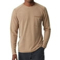 thumbnail image 1 of BASS OUTDOOR Mens Raglan Basic T-Shirt, Brown, Small, 1 of 1