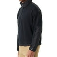 thumbnail image 1 of Bass Outdoor Mens Regular Fit Convertible Hood Quarter Zip Sweater Black Large, 1 of 1