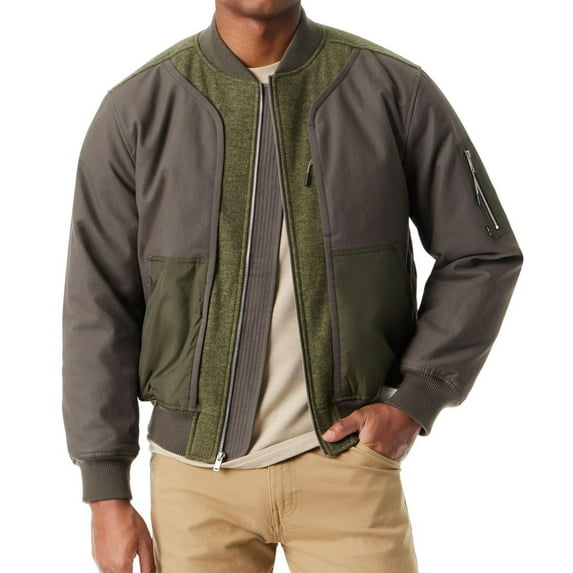 Bass Outdoor Mens Bomber Jacket Coat Medium Green Stretch Solid