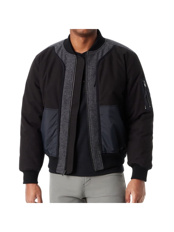 Men Regular fit Bomber Jacket Coat Small Black