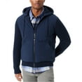 thumbnail image 1 of Bass Outdoor Sweater Jacket Mens 2XL Navy Blaze Mixed Media Zip-Front Hooded, 1 of 2