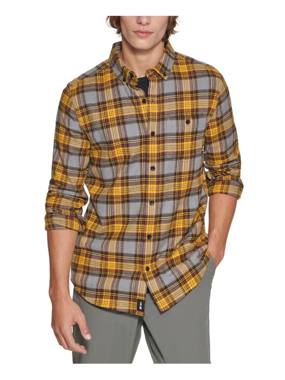 Mens Spruce Creek Regular-Fit Stretch Plaid Flannel Shirts, X-Large