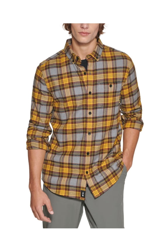 Mens Spruce Creek Regular-Fit Stretch Plaid Flannel Shirts, X-Large