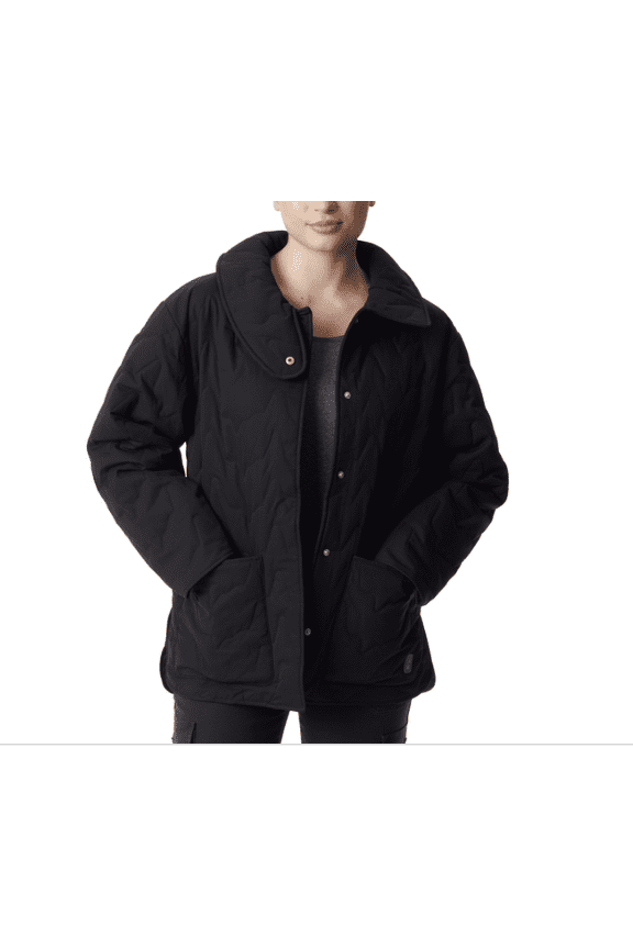 Outdoor Women's Quilted Long-Sleeve Jacket - Black Beau