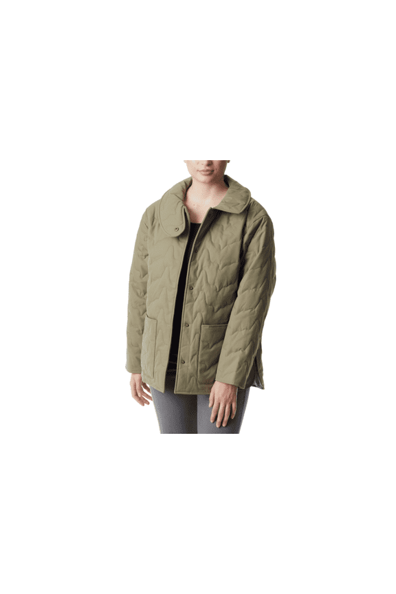 Outdoor Women's Quilted Long-Sleeve Jacket - DEEP LICHEN GREEN