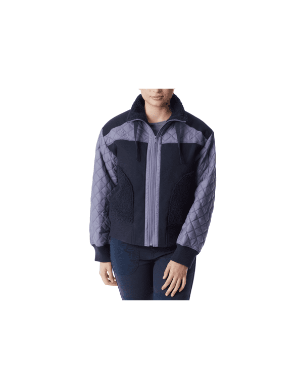 Outdoor Women's Quilted-Trim Zip Bomber Jacket - Heron Multi