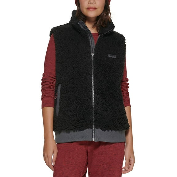 Bass Outdoor Women's Route Hiking Faux Sherpa Vest Black Size Medium