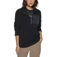 thumbnail image 1 of Bass Outdoor Womens Highline Trail Half Zip Fleece Jacket,Black,X-Small, 1 of 4