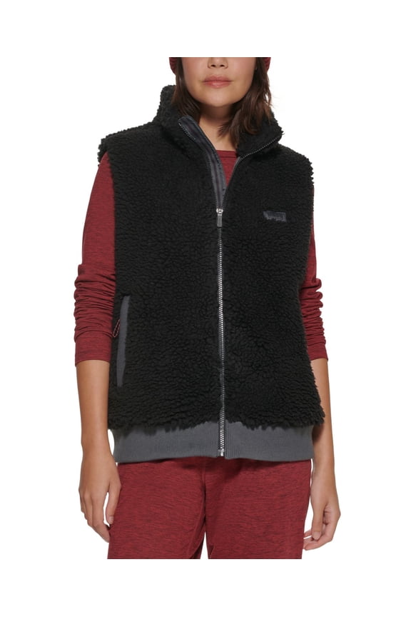 Womens Route Hiking Faux Sherpa Vest,Black,Small