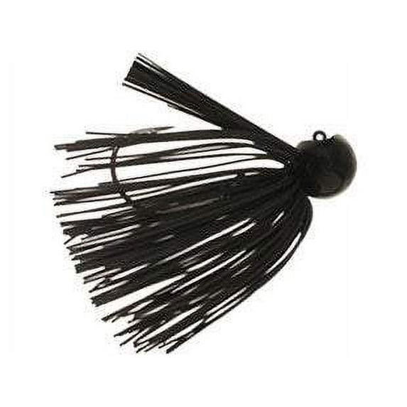 Bass Patrol Round Rubber Western Football Jig (Black Rubber, 1/4 oz)