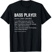 Bass Player Definition Bassist Gift for Musicians T-Shirt