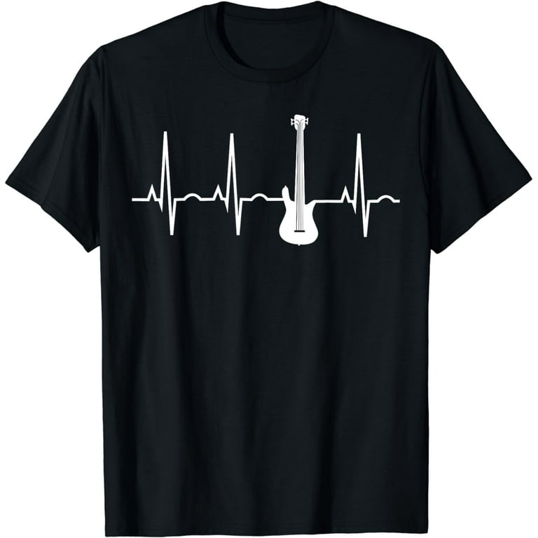 Bass Player Shirt - Bass Guitar Player Heartbeat T-Shirt Bass Player Shirt - Bass Guitar Player Heartbeat T-Shirt
