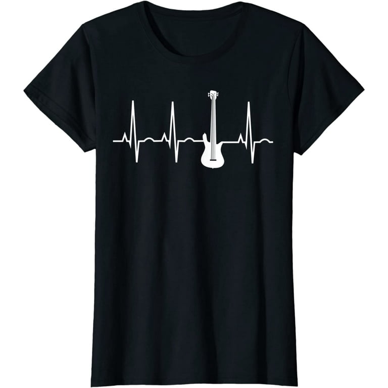 Bass Player Shirt - Bass Guitar Player Heartbeat T-Shirt Bass Player Shirt - Bass Guitar Player Heartbeat T-Shirt