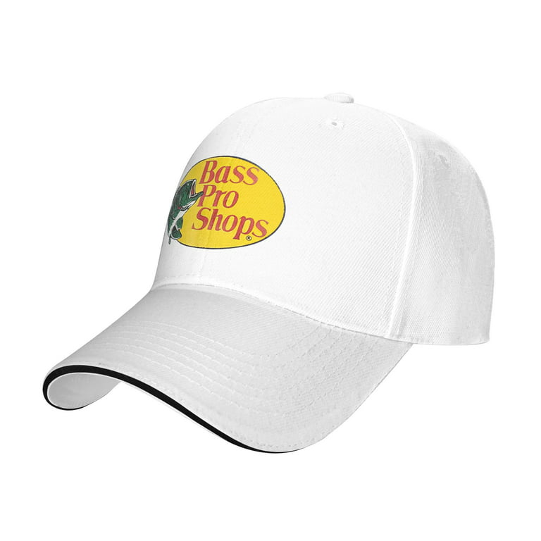 Bass Pro Shop Casquette White- One Size Fits All Snapback Closure - Great  for Hunting & Fishing