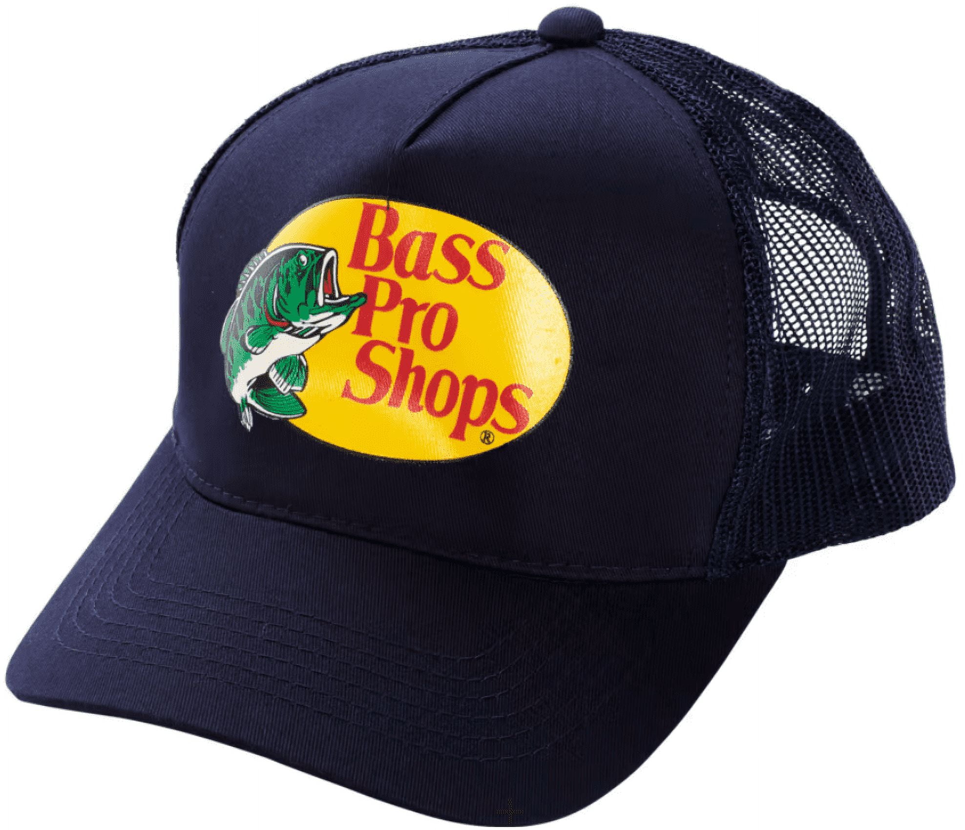 Bass Pro Shop Men's Trucker Hat Mesh Cap - One Size Fits All - Snapback  Closure - Navy Blue