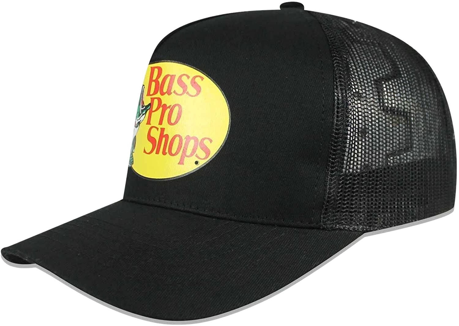Bass Pro Shops Hat Cap Snapback Trucker Black Yellow Adult Fisherman Fishing  Men