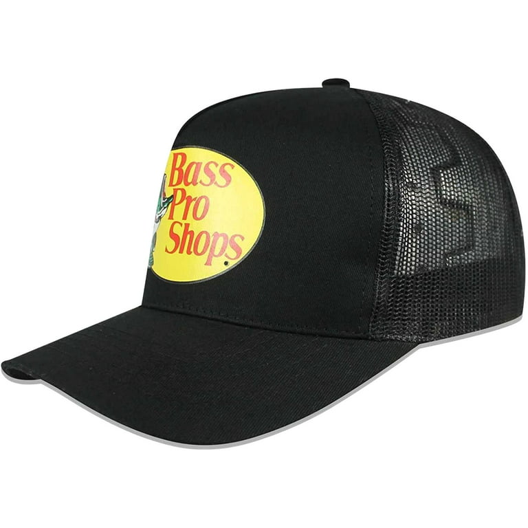 Bass Pro Shop Mesh Trucker Snapback Hat Black