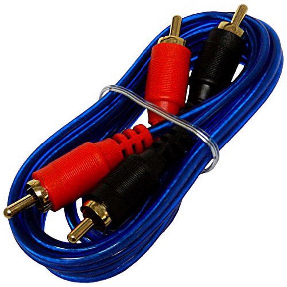 Bass Rockers 17ft Blue Interconnect RCA Audio Cable - RC17