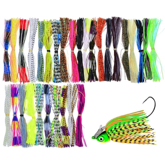Bass Spinner Baits, Fishing Lure Set with Metal Blade, Freshwater Predator Attraction Jig Spinner Kit for Bass Pike Walleye Trout Casting Trolling